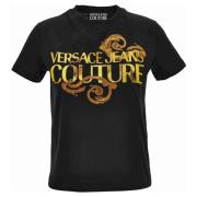 Stijlvolle T-shirts en Polos Versace Jeans Couture , Black , Dames