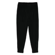 Zwarte Plooien Cropped Broek Issey Miyake , Black , Heren