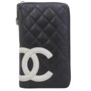 Pre-owned Leather wallets Chanel Vintage , Black , Dames