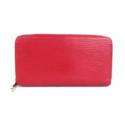 Pre-owned Leather wallets Louis Vuitton Vintage , Red , Dames