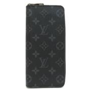 Pre-owned Leather wallets Louis Vuitton Vintage , Black , Dames