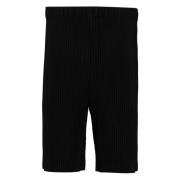 Zwarte Geplooide Bermuda Shorts Issey Miyake , Black , Heren