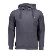 Blauwe Hoodie met Rits Sergio Tacchini , Blue , Heren