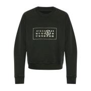 Zwarte Nummers Motief Crew Neck Sweater MM6 Maison Margiela , Black , ...