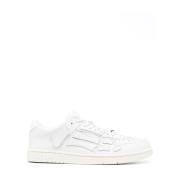 Witte Leren Panel Sneakers Amiri , White , Heren