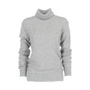 Comfortabele Turtleneck Trui Fabiana Filippi , Gray , Dames