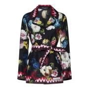 Bloemen Power Pyjama Shirts Dolce & Gabbana , Multicolor , Dames