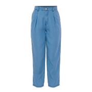 Heldere Blauwe Wide Leg Jeans Kocca , Blue , Dames