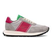 Vintage Running Sneakers Grijs Fuchsia Philippe Model , Gray , Dames