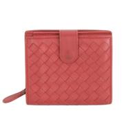 Pre-owned Leather wallets Bottega Veneta Vintage , Red , Dames