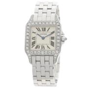 Pre-owned White Gold watches Cartier Vintage , White , Dames