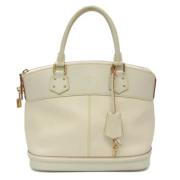 Pre-owned Leather handbags Louis Vuitton Vintage , Beige , Dames