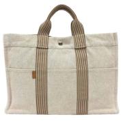 Pre-owned Canvas handbags Hermès Vintage , Beige , Dames