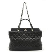 Pre-owned Leather chanel-bags Chanel Vintage , Black , Dames