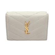 Pre-owned Leather wallets Yves Saint Laurent Vintage , Gray , Dames