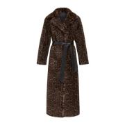 Reversibele Faux Fur Winterjas Cesare Gaspari , Black , Dames