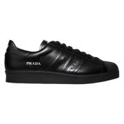 Limited Edition Superstar Prada Zwarte Schoenen Adidas , Black , Heren