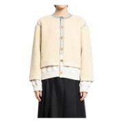 Teddy Wool Crewneck Cardigan Undercover , Beige , Dames