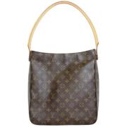 Pre-owned Canvas handbags Louis Vuitton Vintage , Brown , Dames