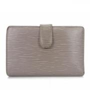 Pre-owned Leather wallets Louis Vuitton Vintage , Gray , Dames