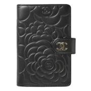 Pre-owned Leather wallets Chanel Vintage , Black , Dames