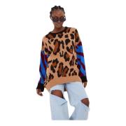 Bruine Oversized Jumper Cesare Gaspari , Brown , Dames