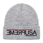 USA Beanie Heather Grey Limited Edition Supreme , Gray , Unisex