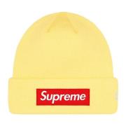 Beperkte oplage Box Logo Beanie Bleekgeel Supreme , Yellow , Unisex