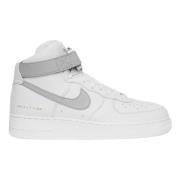 Beperkte Oplage Hoge Top Sneakers Wit Grijs Nike , White , Heren