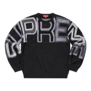 Chenille Logo Sweater Zwart Limited Edition Supreme , Black , Heren