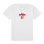 Limited Edition Cross Box Logo Tee Supreme , White , Heren