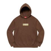 Limited Edition Bling Box Logo Hoodie Donkerbruin Supreme , Brown , He...