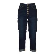 Blauwe Jeans met Koons Juweel Detail Dondup , Blue , Dames