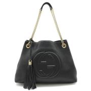 Pre-owned Leather gucci-bags Gucci Vintage , Black , Dames