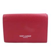 Pre-owned Leather wallets Yves Saint Laurent Vintage , Red , Dames