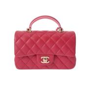 Pre-owned Leather chanel-bags Chanel Vintage , Red , Dames