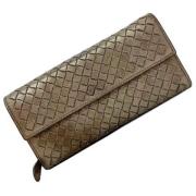 Pre-owned Leather wallets Bottega Veneta Vintage , Brown , Dames