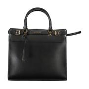 Handtas met Verstelbare Band en Meerdere Zakken Guess , Black , Dames