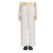 Monogram Katoenen PJ Broek TotêMe , White , Dames