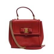 Pre-owned Leather handbags Salvatore Ferragamo Pre-owned , Red , Dames