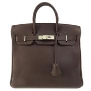 Pre-owned Leather handbags Hermès Vintage , Brown , Dames