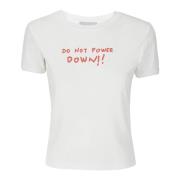 Slim Fit Power Down T-Shirt Coperni , White , Dames