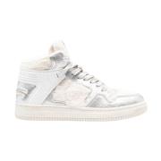 Witte Sneakers Metallic Finish Kleurblok Ontwerp Philippe Model , Whit...