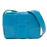 Pre-owned Leather shoulder-bags Bottega Veneta Vintage , Blue , Dames