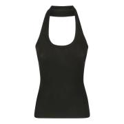 Ribbed Top Coperni , Black , Dames