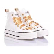 Handgemaakte Wit Goud Sneakers Converse , White , Dames