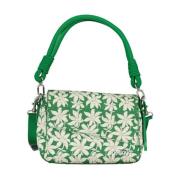 Groene Polyethyleen Handtas met Afneembare Band Desigual , Green , Dam...