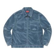 Blauwe Corduroy Zip Jacket Limited Edition Supreme , Blue , Heren