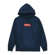 Beperkte oplage Box Logo Hoodie Navy Supreme , Blue , Heren