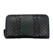 Pre-owned Leather wallets Bottega Veneta Vintage , Black , Dames